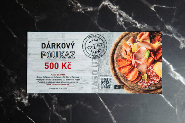 Dárkový poukaz 500,- Kč